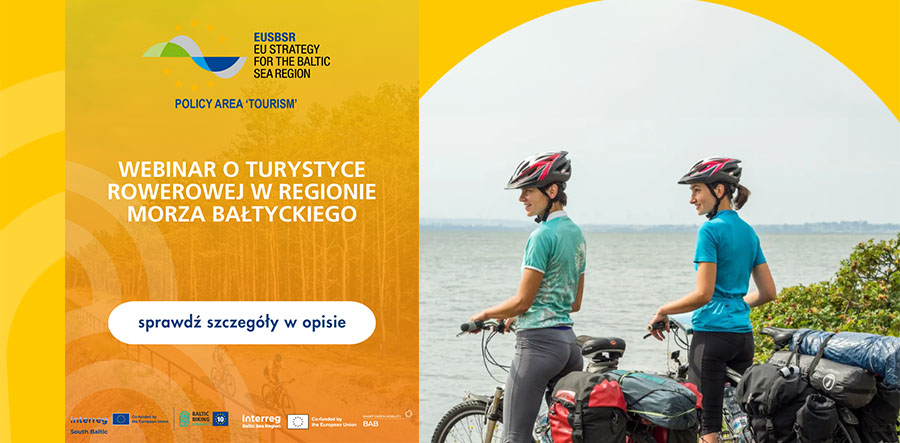 Zaproszenie na webinar o turystyce rowerowej. Baltic Biking UPGRADE i Bike Across Baltic